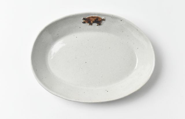 林拓児 45 黒釉楕円皿大 ｜ 暮らしのうつわ花田 和食器 通販