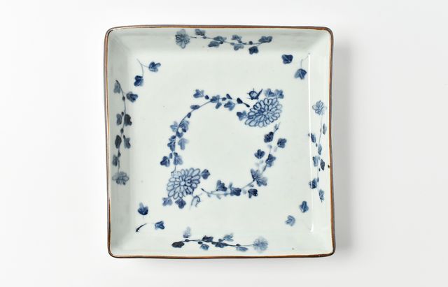 加藤卓男紅魚綱紋六方皿5枚