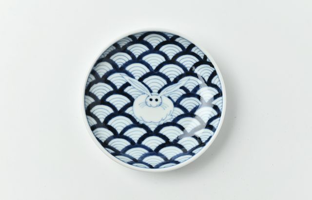 金属美術工芸品 青海波皿 純銀製 幸福銀行 金属美術工芸品 青海波皿