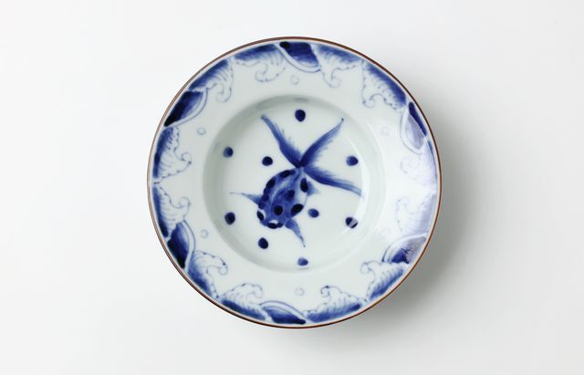 岩永 浩 金魚文リム皿 ｜ 暮らしのうつわ花田 和食器 通販