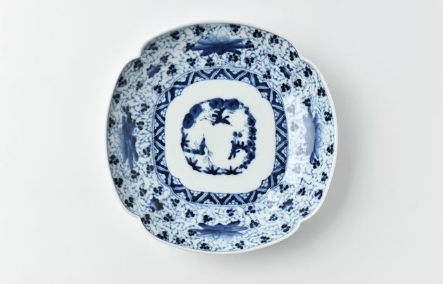 染付皿 中皿 3枚 鳥文 花文 岩文 花弁縁 明治 大正 五寸皿 美品 岩永 浩 芙蓉手花鳥文輪花リム7寸皿 ｜ 暮らしのうつわ花田 和