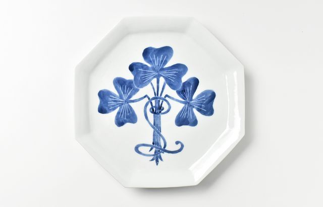 河上智美 ドルチェプレート（青丹） ｜ 暮らしのうつわ花田 和食器 通販