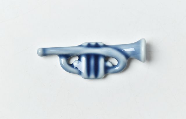 義山　菓子器　水色　渦　坂本葉留夫作　新品 臼田治子 花留 ｜ 暮らしのうつわ花田 和食器 通販