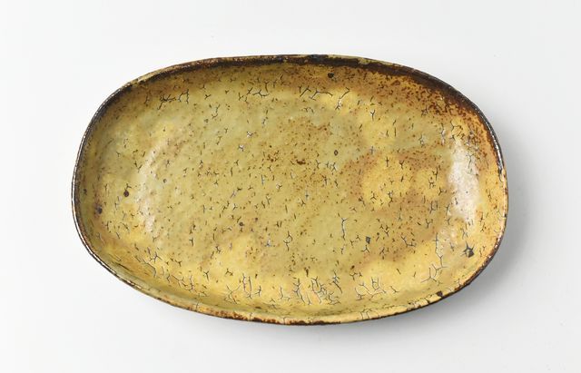 工藤和彦 179 黄粉引楕円平皿 ｜ 暮らしのうつわ花田 和食器 通販