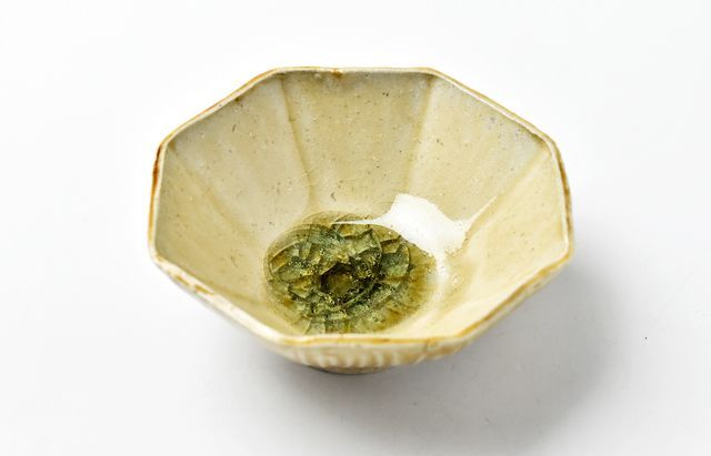 雪ノ浦裕一 琥珀釉八角豆鉢【H】
