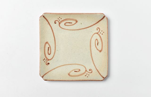 杉本寿樹 14 飴釉輪刻皿4寸 ｜ 暮らしのうつわ花田 和食器 通販