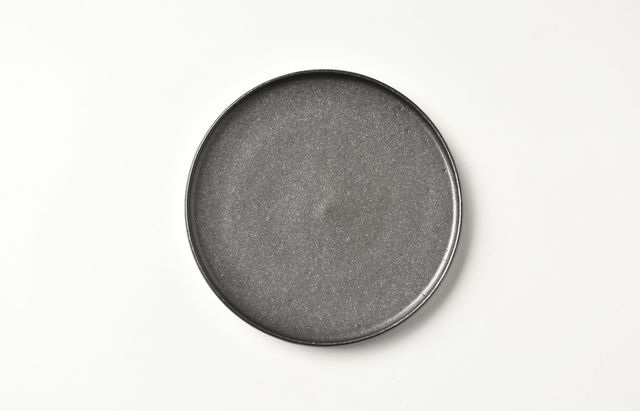 杉本寿樹 黒マット折縁4寸皿【H】