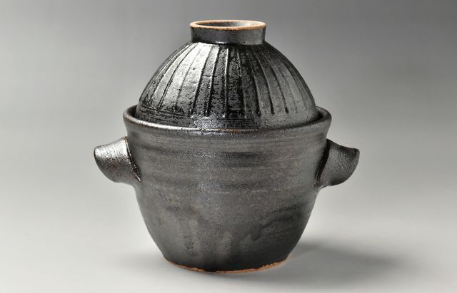 陶房独歩炎 飯碗付一人用炊飯釜 アメ 暮らしのうつわ花田 和食器 通販