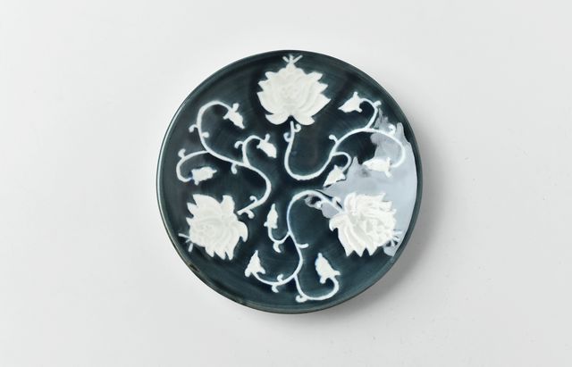 NO586 益子焼　壁掛け花瓶　花器　瓢箪型　海鼠釉　民芸　印アリ[渡] NO586 益子焼 壁掛け花瓶 花器 瓢箪型 海鼠釉 民芸 印アリ[渡] 阿部春