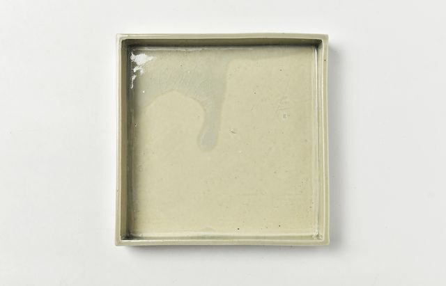 安齋新・厚子 5 青磁四角皿（S） ｜ 暮らしのうつわ花田 和食器 通販