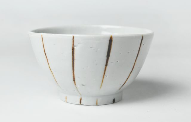 中尾万作 75 染付立涌文飯碗 ｜ 暮らしのうつわ花田 和食器 通販