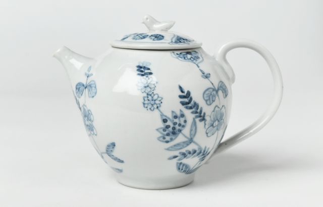 ほたる窯 色絵草花文木瓜皿 ｜ 暮らしのうつわ花田 和食器 通販