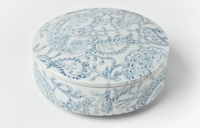 稲村真耶 ペイズリー5寸蓋物