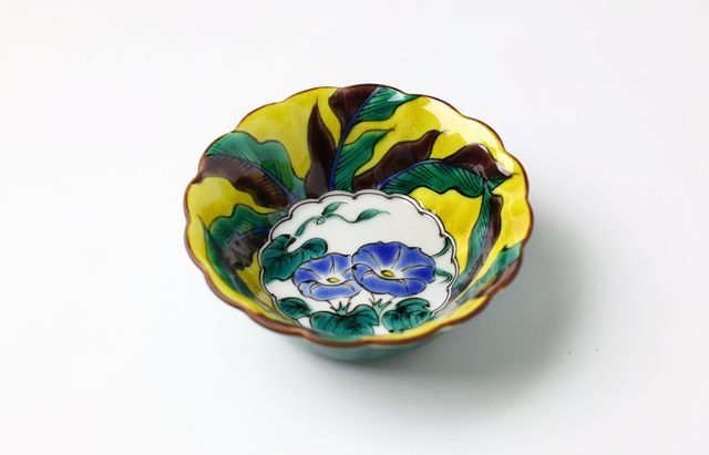 池島直人 9　色絵輪花小付 朝顔