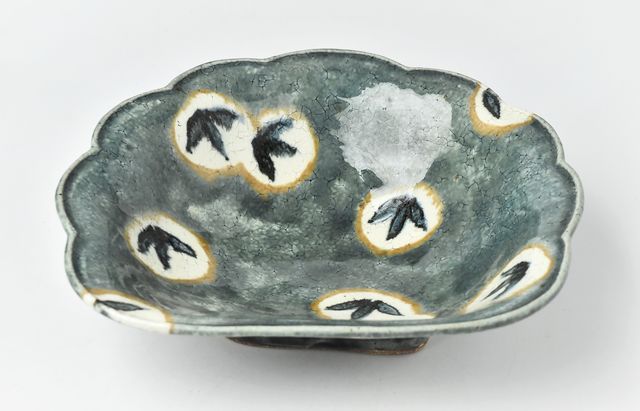 杉本太郎 23 8寸半菊鉢 竹丸緑 ｜ 暮らしのうつわ花田 和食器 通販