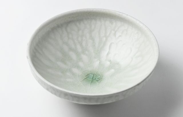 城進 64A　白灰釉粉引中鉢（深）