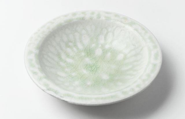 城進 68　白灰釉粉引平鉢6寸