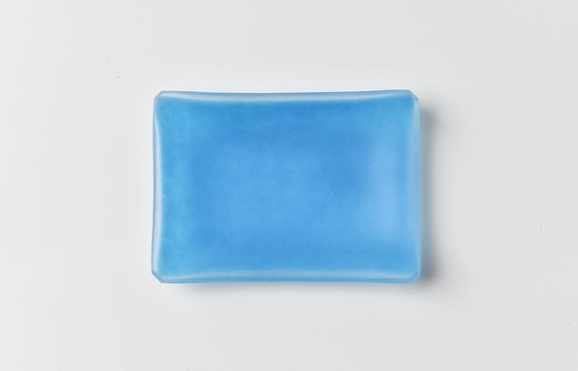 d.Tam 中村孝子/桃子 17C colors長方豆皿 青系フロスト