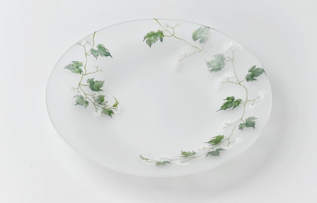 d.Tam 中村孝子/桃子 4 絵付け平皿155 蔓花/野葡萄 ｜ 暮らしのうつわ