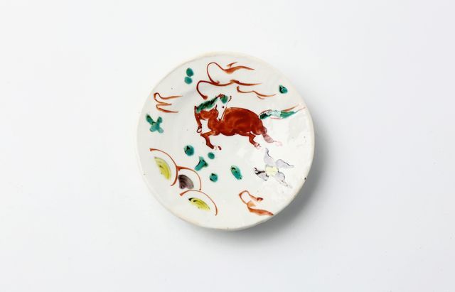 松浦ナオコ 7 色絵馬文小皿 ｜ 暮らしのうつわ花田 和食器 通販
