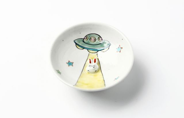 松浦ナオコ 22 UFOうさぎ文平盃 ｜ 暮らしのうつわ花田 和食器 通販