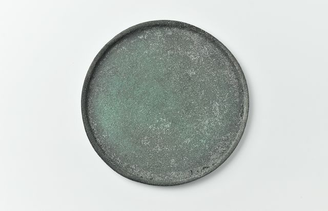 野口悦士 213 緑青リム平皿S ｜ 暮らしのうつわ花田 和食器 通販