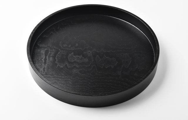 ちょっと贅沢な傘立てにも!骨董壷.花器 金属製 作家名前刻印有り ふじい製作所 78 欅大盆 漆 370/29 | 暮らしのうつわ花田 和