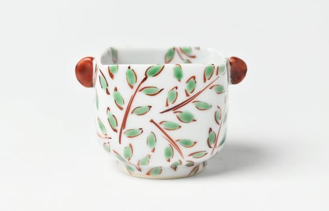 江戸後期　播陽東山桜川菓子器　時代木箱付　幅約16.5㎝　本Y5-0306① 江戸後期 播陽東山桜川菓子器 時代木箱付 幅約16.5㎝