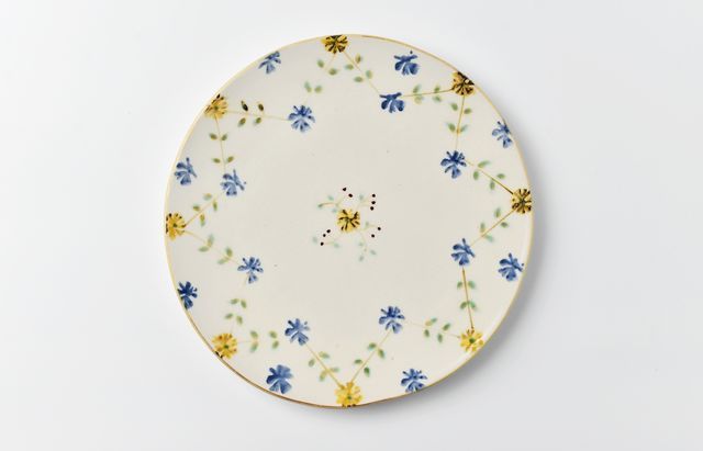 矢島操作 絵変わり六種 『遠き街プレート』手描き平皿 矢島操さん プレート