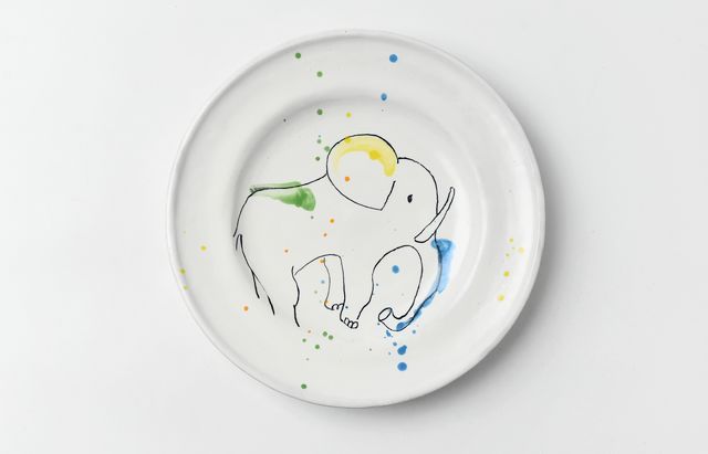 安部太一 8B 白釉色絵リム皿大【202605】 ｜ 暮らしのうつわ花田 和