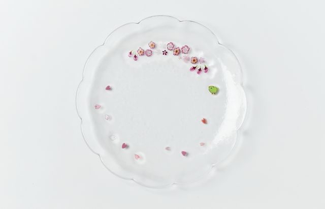 三留舞 3 桜咲く丸皿 ｜ 暮らしのうつわ花田 和食器 通販