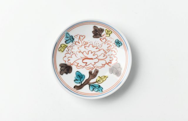 九谷青窯 53 色絵牡丹小皿 ｜ 暮らしのうつわ花田 和食器 通販