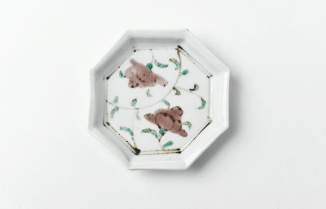 九谷青窯 58 色絵花八角小皿 ｜ 暮らしのうつわ花田 和食器 通販