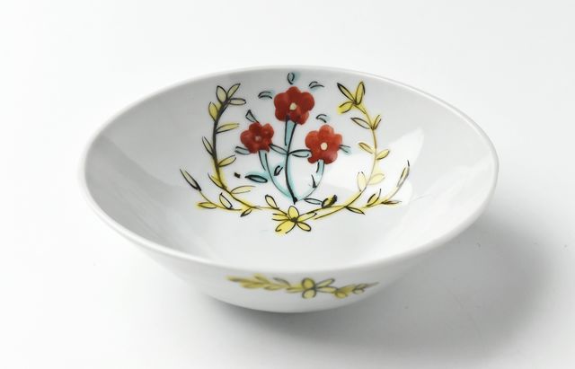 九谷青窯 156 色絵楕円小鉢 ｜ 暮らしのうつわ花田 和食器 通販