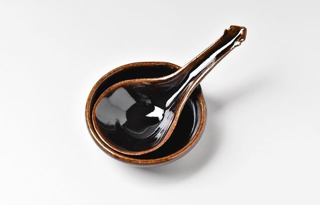 伊賀焼土楽 アメ釉ちりれんげ