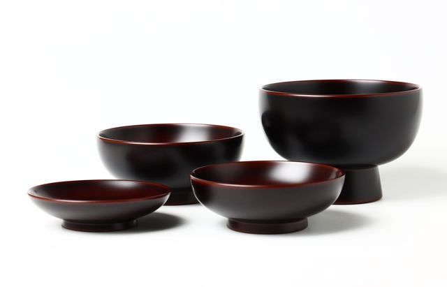 浄法寺 四ツ椀（溜）国産漆 ｜ 暮らしのうつわ花田 和食器 通販