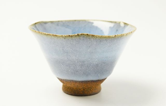 瀧田操 蜜柑釉湯呑（低）