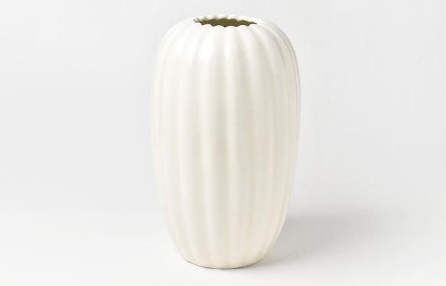 鈴木重孝 黄白磁カボチャ文花生B