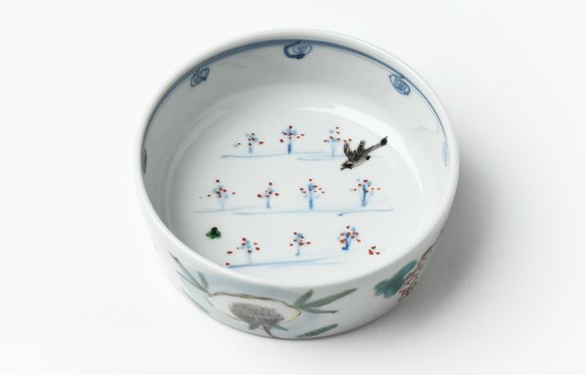 正木春蔵　色絵染付 蝋梅文 小皿 正木春蔵 色絵染附 花文銅鑼鉢 小 ｜ 暮らしのうつわ花田 和食器 通販