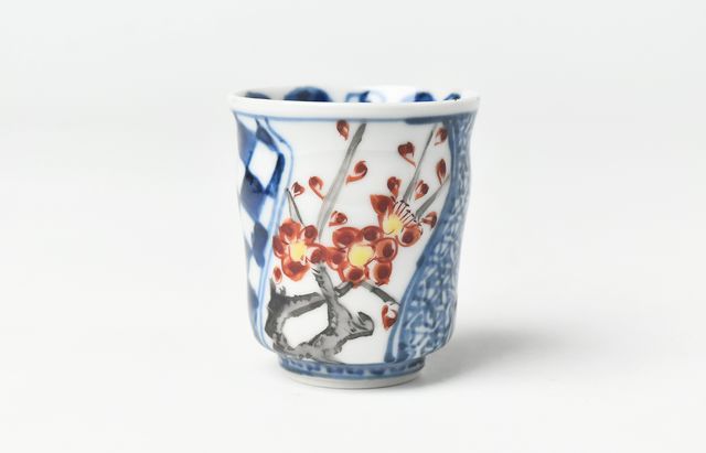 正木春蔵 色絵染附 鳥魚文楕円筒 ｜ 暮らしのうつわ花田 和食器 通販