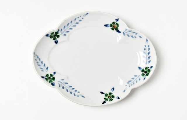 ほたる窯 色絵草花文木瓜皿 ｜ 暮らしのうつわ花田 和食器 通販