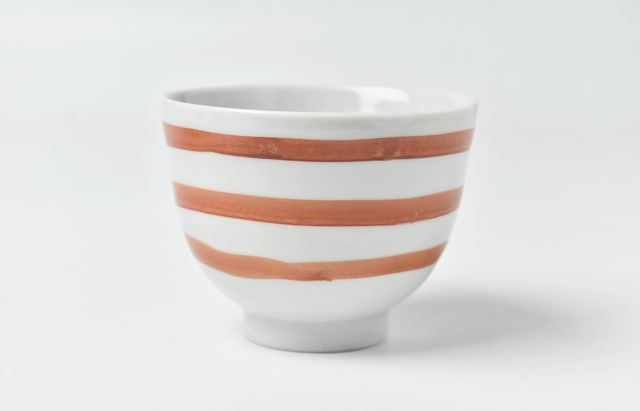 ほたる窯 朱巻煎茶碗（中）