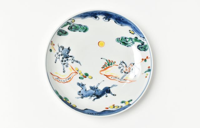 松浦コータロー 14 九谷手双虎文八角小皿 ｜ 暮らしのうつわ花田 和