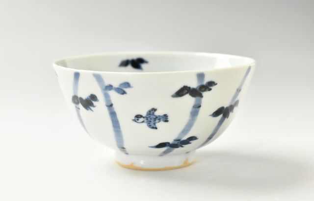 須谷窯 竹文飯碗