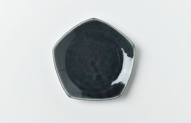 森悠紀子 22 五角豆皿 indigo