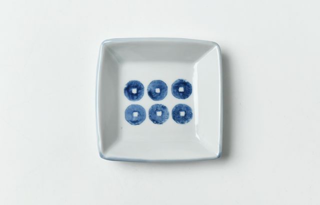 花田 角小皿 六文銭 ｜ 暮らしのうつわ花田 和食器 通販