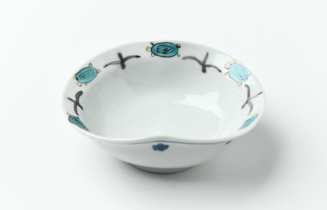 横井佳乃 26 4寸笠鉢 色絵 カメのみち ｜ 暮らしのうつわ花田 和食器 通販