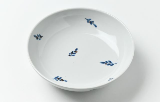 高原真由美 14 6寸鉢 色絵若葉 ｜ 暮らしのうつわ花田 和食器 通販
