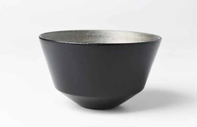 後藤睦 32　角鉢3.5寸 黒漆+錫（カバ）