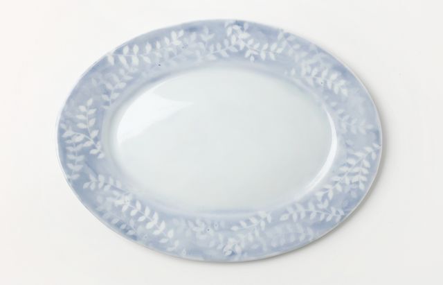 新城文香 13　オーバルリム皿「botanical」L